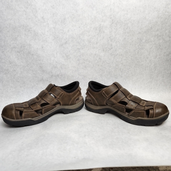 Size 8 Men's Sandal Vegan leather Brown EARTH SPIRIT - Picture 15 of 15